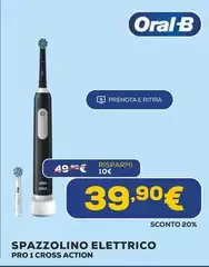 Oral b - Spazzolino Elettrico Pro 1 Cross Action