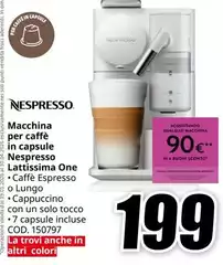 Nespresso - Macchina Per Caffè In Capsule  Lattissima One