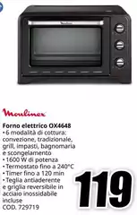 Moulinex - Forno Elettrico OXA648