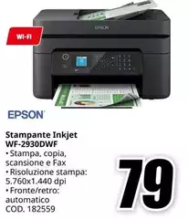 Epson - Stampante Inkjet WF-2930DWF Epson - Stampante Inkjet WF-2930DWF