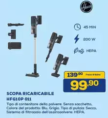 Hoover - Scopa Ricaricabile Hfg10p 011