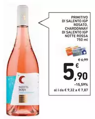 Notte rosa - Primitivo Di Salento IGP Rosato, Chardonnay Di Salento IGP Notte rosa - Primitivo Di Salento IGP Rosato, Chardonnay Di Salento IGP