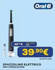 Oral b - Spazzolino Elettrico Pro 1 Cross Action