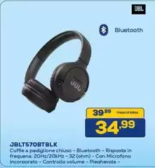 Jbl - Bluetooth JBLT570BTBLK