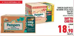 Pampers - Pannolini Quadri Pacco, Mutandino Special Cacco Baby-Dry Pampers - Pannolini Quadri Pacco, Mutandino Special Cacco Baby-Dry