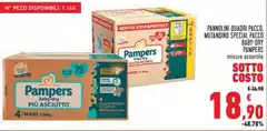 Pampers - Pannolini Quadri Pacco, Mutandino Special Pacco Baby-Dry Pampers - Pannolini Quadri Pacco, Mutandino Special Pacco Baby-Dry