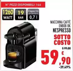 Nespresso - Macchina Caffè En80b BK