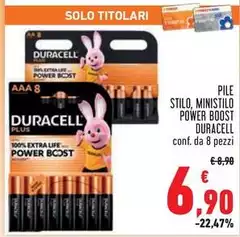 Duracell - Pile Stilo, Ministilo Power Boost Duracell - Pile Stilo, Ministilo Power Boost