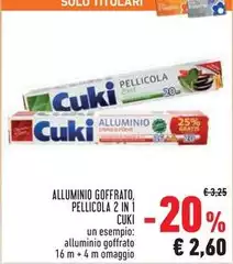 Cuki - Alluminio Goffrato, Pellicola 2 In 1