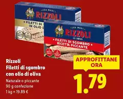 Rizzoli - Filetti Di Sgombro Con Olio Di Oliva Rizzoli - Filetti Di Sgombro Con Olio Di Oliva