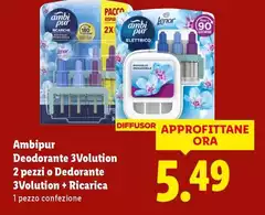 Ambi Pur - Deodorande 3Volution 2 Pezzi O Dedorante 3Volution + Ricarica Ambi Pur - Deodorande 3Volution 2 Pezzi O Dedorante 3Volution + Ricarica