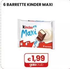 Kinder - 6 Barrette Maxi Kinder - 6 Barrette Maxi