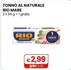 Rio Mare - Tonno Al Naturale  2 X 56 G + 1 Gratis