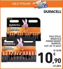 Duracell - Pile Stilo, Ministilo Power Boost Duracell - Pile Stilo, Ministilo Power Boost