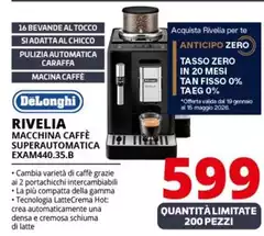 De Longhi - Rivelia EXAM440.35.B Macchina Da Caffè Automatica Black