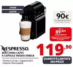 Nespresso - Macchina Caffe A Capsule Inissia EN80.B
