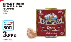 Asdomar - Trancio Di Tonno All'olio Di Oliva Asdomar - Trancio Di Tonno All'olio Di Oliva