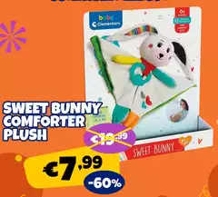 Clementoni - Sweet Bunny Comforter Plush