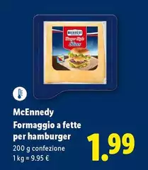Mcennedy - Formaggio A Fette Per Hamburger Mcennedy - Formaggio A Fette Per Hamburger