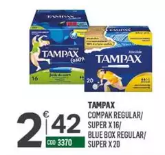 Tampax - Compak Regular/Super X16/Blue Box Regular/Super X20