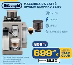De Longhi - Macchina Da Caffè RiveLIA EXAM440.55.BG De Longhi - Macchina Da Caffè RiveLIA EXAM440.55.BG