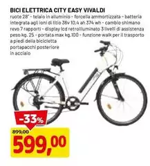 Shimano - Bici Elettrica City Easy Vivaldi Shimano - Bici Elettrica City Easy Vivaldi