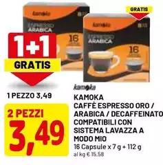 Kamoka - Caffè Espresso Oro/Arabica/Decaffeinato Compatibili Con Sistema Lavazza A Modo Mio