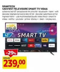 Smartech - Smart Tech 43uv10v11 Televisore Smart Tv