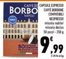 Caffe borbone - Capsule Espresso Caffe Borbone Compatibili Nespresso