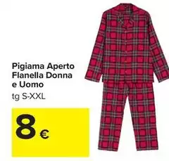 Pigiama Aperto Flanella Donna E Uomo