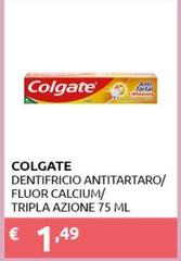 Colgate - Dentifricio Antitartaro/Fluor Calcium/Tripla Azione