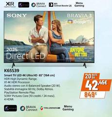 Sony - K65S39 Smart TV Led 4k Ultra HD 65" (164 Cm)