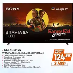 Sony - K65XR8M25 Tv Bravia QD-Oled 4K Ultra HD 4k 65" (164 Cm)