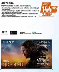 Sony - K77XR8A TV Bravia Oled 4K Ultra HD 77" (195 Cm)