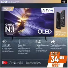 Samsung - S90F 4K Smart TV 42"