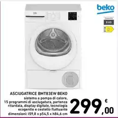 Beko - Asciugatrice Bmt83ew
