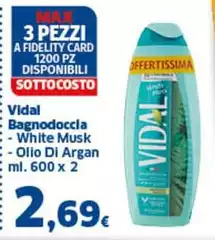 Vidal - Bagnodoccia White Musk/Olio Di Argan