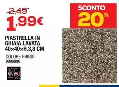 Piastrella In Ghiaia Lavata Colore Grigio