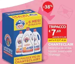 Chanteclair - Detersivo Lavatrice Liquido 3 Confezioni Chanteclair - Detersivo Lavatrice Liquido 3 Confezioni