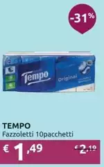 Tempo - Fazzoletti 10 Pacchetti