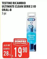 Oral b - Testine Ricambio Ultimate Clean Serie 2 Io Oral b - Testine Ricambio Ultimate Clean Serie 2 Io
