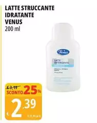 Venus - Latte Struccante Idratante