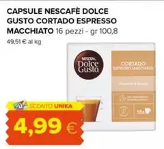 Nescafé - Capsule Dolce Gusto Cortado Espresso Macchiato Nescafé - Capsule Dolce Gusto Cortado Espresso Macchiato