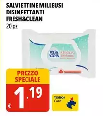 Fresh & Clean - Salviettine Milleusi Disinfettanti