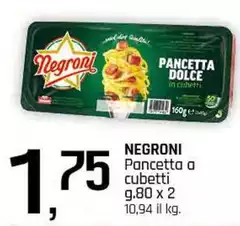 Negroni - Pancetta A Cubetti