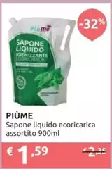 Piùme - Sapone Liquido Ecoricarica Piùme - Sapone Liquido Ecoricarica