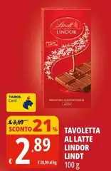 Lindt - Tavoletta Al Latte Lindor