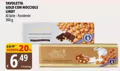 Lindt - Tavoletta Gold Con Nocciole