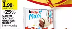 Kinder - Barretta Cioccolato Maxi Kinder - Barretta Cioccolato Maxi