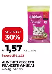Whiskas - Alimento Per Gatti Pranzetti